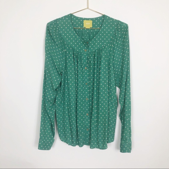 Anthropologie Tops - Anthropologie | Maeve Polka Dot Blouse
